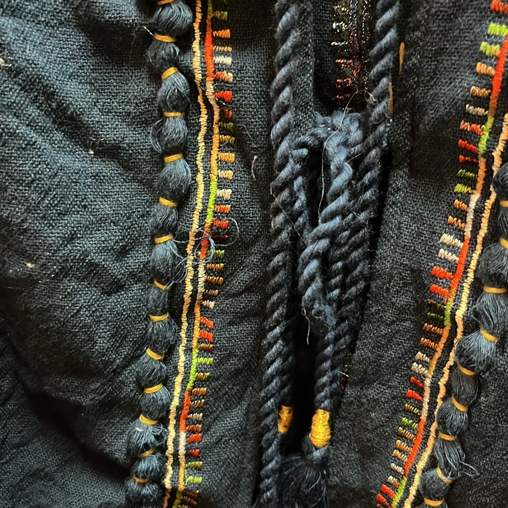 RAGA Black Long Sleeve Top with Multicolor Embroidery - Picture 5 of 7